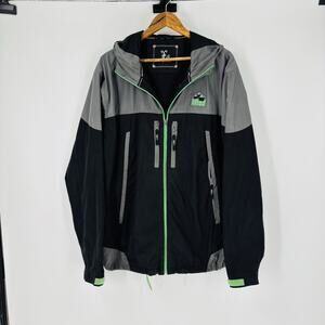 LRG Lifted Research Group Black Winter Jacket Heavy Ski Parka XL Hype Street